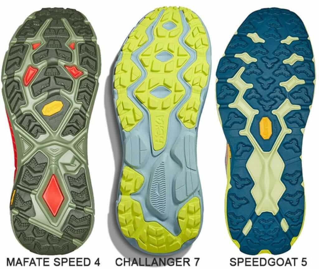 Hoka Challaner 7 vs Speedgoat5 vs Mafate Speed 4